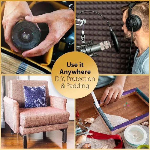 Miniatura 8 de FoamTouch Espuma de Alta Densidad Gris Carbón de 2 pulgadas de grosor x 24 pulgadas de ancho x 72 pulgadas de largo, Ideal para Acolchado de Espuma