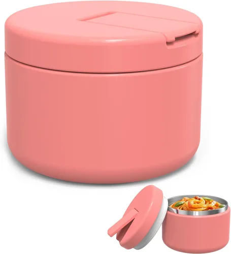 Miniatura 13 de LOHASOK Termo de sopa infantil de 12 onzas para comida caliente, tarro de comida aislado al vacío con tapa de hebilla, de acero inoxidable, boca