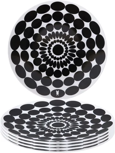 Miniatura 2 de French Bull Juego de 4 platos – Juego de 4 platos de ensalada de melamina de 9 pulgadas – Vajilla de melamina para interiores y exteriores – Foli