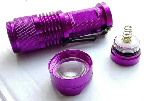 Miniatura 2 de Linterna ultravioleta ultravioleta ultravioleta de 395 nm, luz negra, LED de alta potencia de 3 modos de 10 yardas de largo alcance, linterna UV
