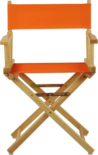 Miniatura 5 de Casual Home - Silla de director de 18.0 in, marco natural con lienzo color mandarina