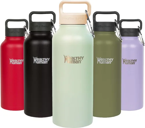 Miniatura 15 de Healthy Human Botella de Agua de Acero Inoxidable Termo de Agua con Doble Pared y Aislamiento al Vacío para Adultos Botellas de Viaje Ecológicas