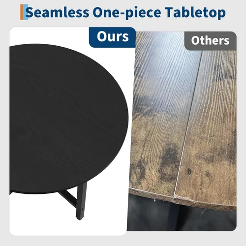 Miniatura 4 de IDEALHOUSE Mesa de comedor redonda de 31.5 pulgadas para 2-4, mesa de comedor de cocina pequeña para ahorrar espacio, mesa de cocina circular