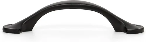 Miniatura 9 de Ravinte - Paquete de 5 manijas sólidas de gabinetes de cocina de 3 pulgadas con arco redondeado, color negro mate, tiradores curvos negros, manijas