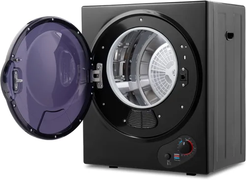 Miniatura 2 de Secadora de ropa portátil, 120 V/850 W, sensor de humedad inteligente, panel de control LCD, calefacción, secadora de ropa con tambor de acero