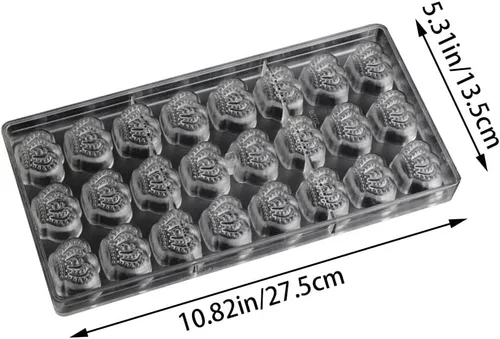 Miniatura 3 de Moldes de chocolate de policarbonato en forma de corona transparente 3D chocolate Herramientas de decoración de confitería Chocolate Herramientas