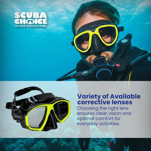 Miniatura 7 de Palantic M36 - Lentes de lector de máscara de snorkel de silicona para esnórquel y buceo, gafas antivaho con diseño de visión amplia para claridad