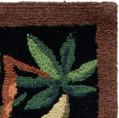 Miniatura 6 de SAFAVIEH Chelsea Collection - Alfombra decorativa de 1 pies 8 pulgadas x 2 pies 6 pulgadas, color negro, lana de campo francesa enganchada a mano