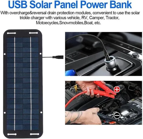 Miniatura 3 de Panel de carga solar, 60 W 12 V Panel solar portátil cargador de panel solar para caravana coche furgoneta barco