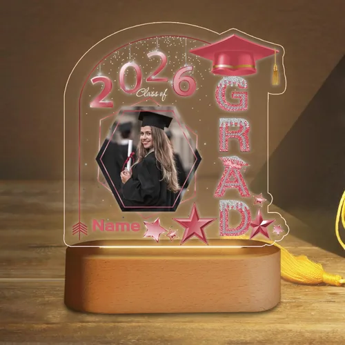 Miniatura 36 de Regalos de graduación personalizados luz nocturna con nombre de foto, lámpara LED de graduación personalizada 2026 para mujeres y hombres, regalos