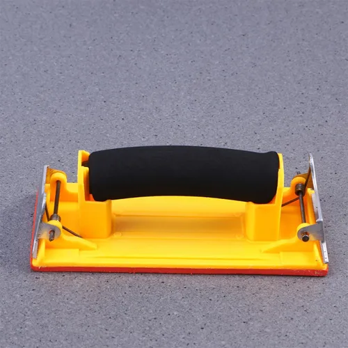 Miniatura 9 de Soporte de papel de lija Herramienta 2 unids Soporte de papel de lija Mango de plástico sólido Diseño ergonómico para almohadillas de lijado Mano