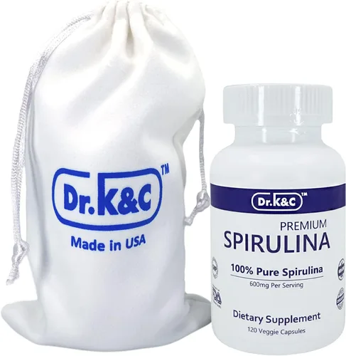 Miniatura 2 de Dr.K&C Suplemento orgánico de superalimento de espirulina – Microalgas verdes azules naturales puras 600 mg 120 cápsulas vegetales Salud Sistema