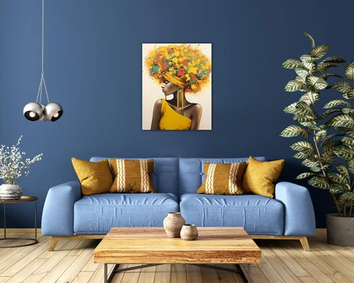 Miniatura 91 de Arte de pared afroamericano, decoración de rey y reina bailarín negro para sala de estar, arte de pareja de amor negro para dormitorio, lienzo
