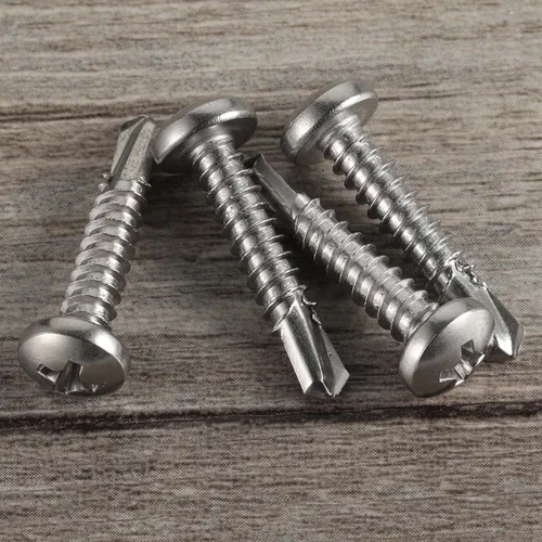 Miniatura 6 de Mellewell Tornillos autoperforantes de cabeza plana #10 x 3/4" (1/2" a 2-1/2" disponibles), tornillos autoperforantes de chapa de acero inoxidable