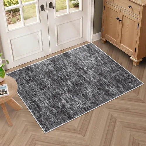 Miniatura 51 de RUGSREAL - Tapete pequeño de 2x3 con base de goma, resistente a las manchas, moderno, color liso, contemporáneo lavable, para la entrada, sala
