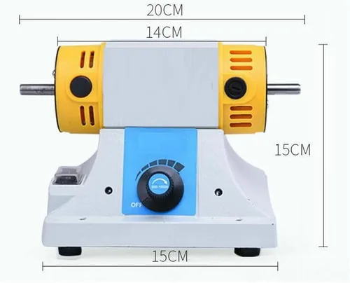 Miniatura 4 de RUNAAJA TM-2 Joyería Rock Jade Grabado Pulidor Pulidor de Torno de Banco 350W 110V con Accesorios de Molienda