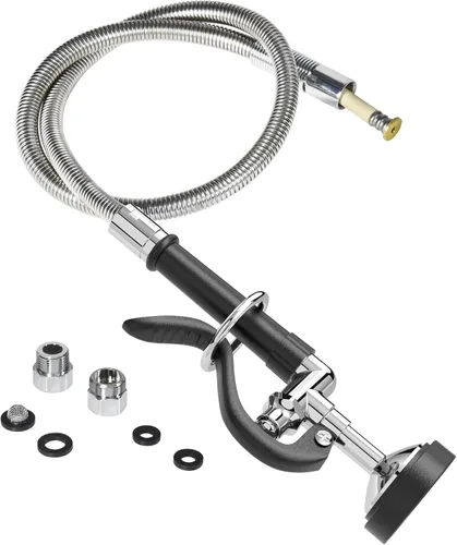 Pulverizador de preenjuague comercial con manguera de acero inoxidable de 45 pulgadas, rociador de fregadero comercial de 1.42 GPM, rociador de