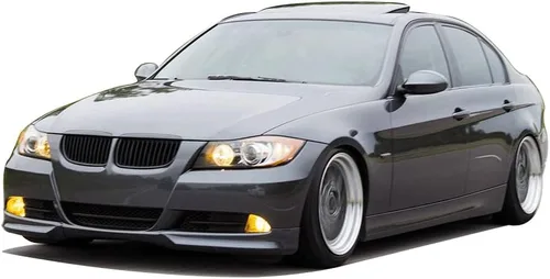 Miniatura 3 de IKON MOTORSPORTS, Parachoques de alerón delantero compatible con BMW 3 Series E90 2005-2008, estilo de fábrica pintado #A34 Metálico Ártico/Metálico