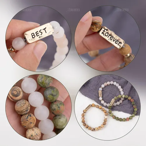 Miniatura 6 de AUEAR, Best Friends Forever - Pulsera inspiradora de amistad para hermanas, mujeres y niñas