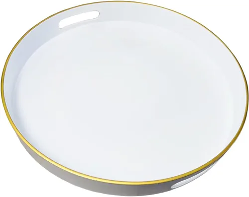 Miniatura 11 de Large Blue Coffee Table Tray, Decorative Serving Tray with Handles, Plastic Rectangular Tray for Ottoman, Bathroom, Living Room.16.7"*12"*1.6