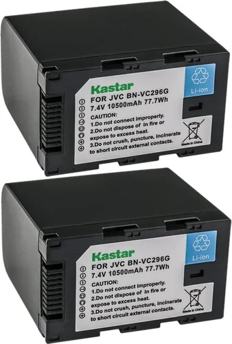 Miniatura 4 de Kastar Paquete de 1 batería de iones de litio BN-VC296G 7.4V 10500mAh de repuesto para batería JVC BN-VC264G BN-VC296G, JVC AA-VC20 AA-VC20E