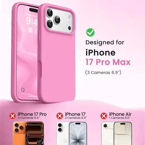 Miniatura 972 de GONEZ Funda de silicona para iPhone 15 Pro Max, compatible con Magsafe, protector de cámara + protector de pantalla, forro de microfibra suave
