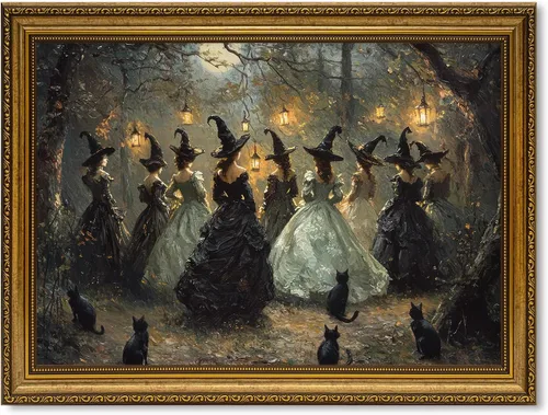 Miniatura 35 de Fantasy Artists Van Gogh - Lienzo decorativo para pared, diseño de gato negro con diseño de almendra y diseño de gato negro, pósteres de pintura al