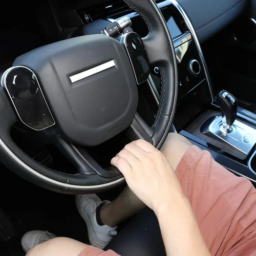 Miniatura 5 de Decoración para volante de automóvil de grano de madera de roble para Range Rover Sport 2014-2020, Velar Evoque L551 Discovery Sport 2017-2020