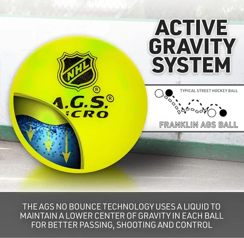 Miniatura 6 de Franklin Sports - Pelotas de hockey callejero NHL - Sin rebote para uso en exteriores y en patines - Tamaño oficial para hockey callejero juvenil