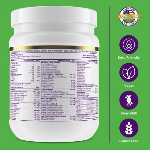 Miniatura 7 de Paradise Herbs Proteína de guisante en polvo, orgánica, keto, paleo, vegano, sin OMG, sin gluten, sin sabor, 15 porciones, 450 g (15.87 oz)