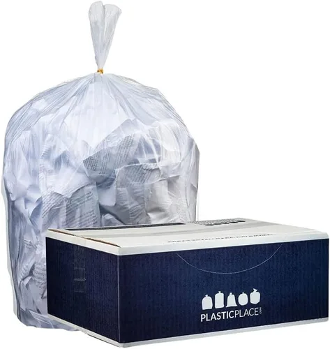 Plasticplace - Bolsas de basura, 4 galones, 6 micras, bolsas transparentes de alta densidad para botes de basura, 17 x 18 pulgadas, 2,000 unidades