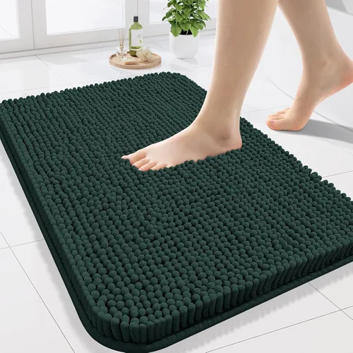 Miniatura 164 de Arotive Alfombras de baño de felpilla extrasuaves y absorbentes, de 24 x 16 pulgadas, lavables a máquina, parte trasera de goma antideslizante