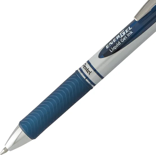 Miniatura 4 de Pentel EnerGel RTX - Bolígrafo de gel líquido retráctil (¹/₃₂ pulgadas), punta de metal, línea mediana, tinta azul marino, paquete de 2