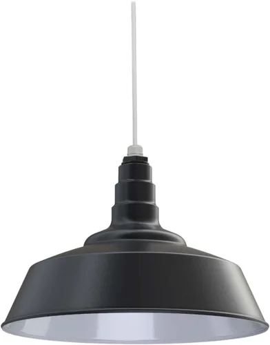 Miniatura 68 de Steel Lighting Co. Manhattan Warehouse Light Lámpara colgante montada en el techo Cúpula de 20 pulgadas Montaje al ras Luz de granero