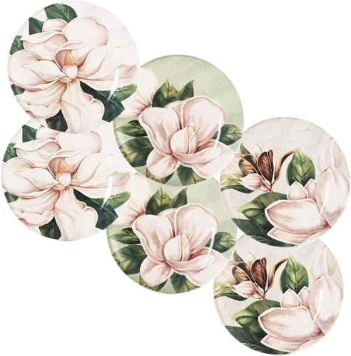 Miniatura 9 de Bico Blossom Symphony - Juego de 6 platos pequeños de 6 pulgadas de cerámica para aperitivos, postres, para bocadillos, ensaladas, decoración