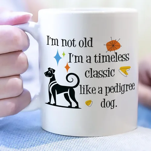 Miniatura 2 de Timeless Classic Pedigree Dog Coffee Cup Divertido regalo retro para los amantes del té Regalo de cumpleaños o día de la madre para mamá