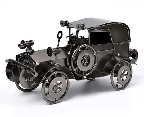 Modelo de Automóvil Vintage Antiguo de Metal QBOSO Colecciones Hechas a Mano Vehículos Coleccionables Juguetes para Bar o Decoración del Hogar Gran