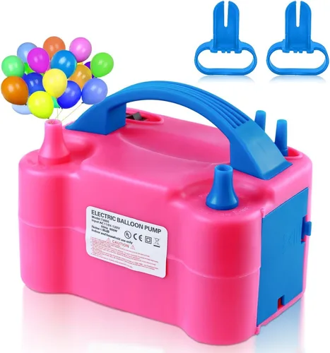 Miniatura 12 de Bomba de globo eléctrica, bomba de aire eléctrica de repuesto manual para globos, bomba de inflado de globo estándar de EE. UU., bomba eléctrica