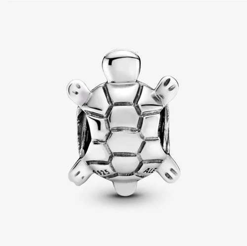 Miniatura 6 de PANDORA Joyería pavimenta tortuga marina zirconia cúbica encanto en plata de ley, Metal, Circonita Cúbica