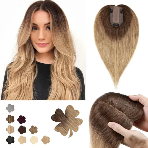 Miniatura 36 de Benehair Peluca de cabello con clip con flequillo, peluca secreta de cabello 100% humano, postizo superior con flecos, peluca de repuesto