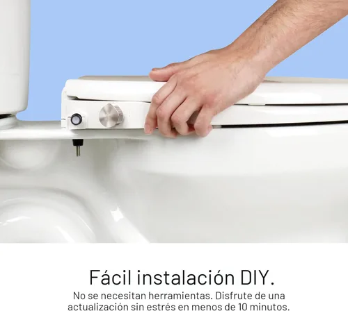 Miniatura 2 de TUSHY Wave Asiento de inodoro de bidé no eléctrico Diseño alargado elegante, liberación rápida para fácil limpieza Lavado frontal y trasero