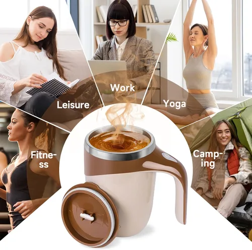 Miniatura 4 de Taza de café de agitación magnética automática, taza de café de agitación magnética rotativa para el hogar, la oficina, la mezcla de viaje, taza