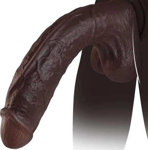 10.8 Inch Realistic Huge Black Dildo Adult Sex Toys, Lifelike Thick Silicone Dildos with Strong Suction Cup, Real Skin Big Anal Dildo Adult Penis