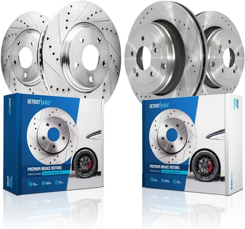Miniatura 57 de Detroit Axle - Rotores de freno delanteros para Lexus GS350 GS430 GS450h GS460 IS200t IS250 IS300 IS350 Reemplazo de rotores de freno perforados