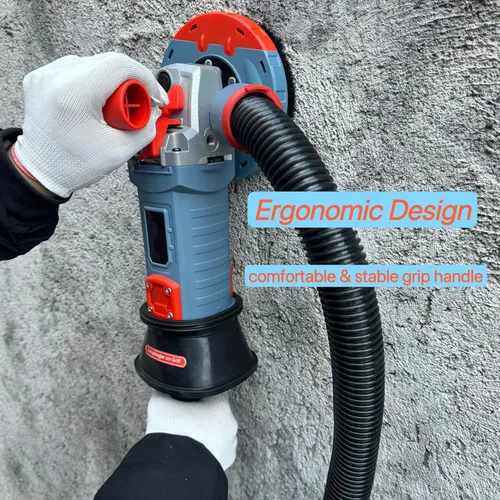 Miniatura 3 de Wohenhao Cepilladora de Concreto de 5 Pulgadas 1500W con Cubierta de Extracción de Polvo y Rueda de Copa de Diamante, Máquina de Eliminación