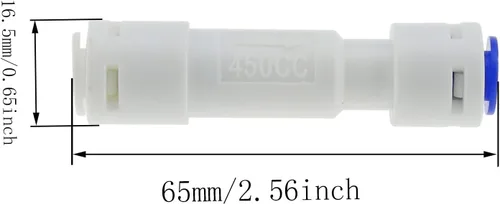 Miniatura 2 de Restrictor de flujo 450 2PCS 1/4Inch 450CC Restrictores de flujo con conexión rápida para ósmosis inversa RO