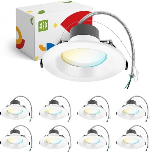 Miniatura 23 de ASD Downlight LED comercial sin lata de 4 pulgadas, iluminación ajustable de potencia de 7/10/13W, lámpara de techo empotrable redonda regulable, 5
