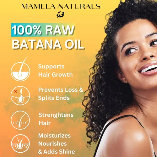 Miniatura 2 de Aceite de batana crudo para el crecimiento del cabello - Máscara capilar pura y sin refinar Dr. Sebi Batana de Honduras para un cabello más grueso