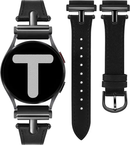 Wearlizer Correa de cuero compatible con Samsung Galaxy Watch 7/6/5/4 Band 1.575 in 1.732 in/Watch 6 Classic 1.693 in 1.850 in/Watch 5 Pro 1.772