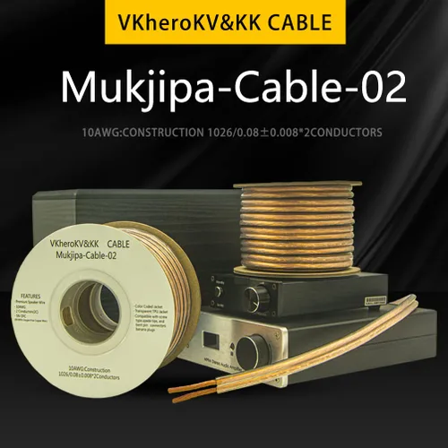 Miniatura 6 de Mukjipa-Cable-02 5N OFC (99.999% de cable de cobre libre de oxígeno) Cable de altavoz de audio de alta fidelidad 2 conductores, 10 AWG, 12 AWG, 14